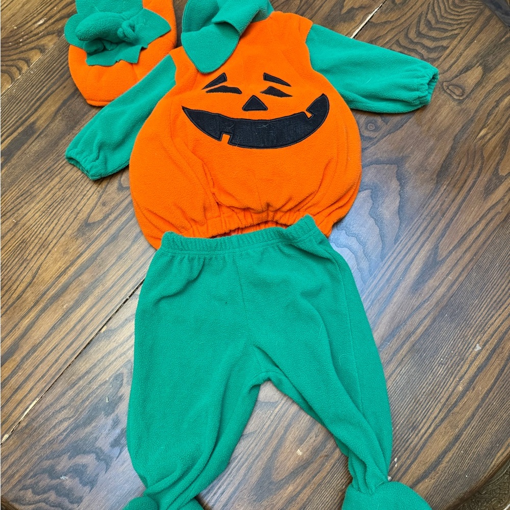 Miniwear Pumpkin Costume - Orange and Green
